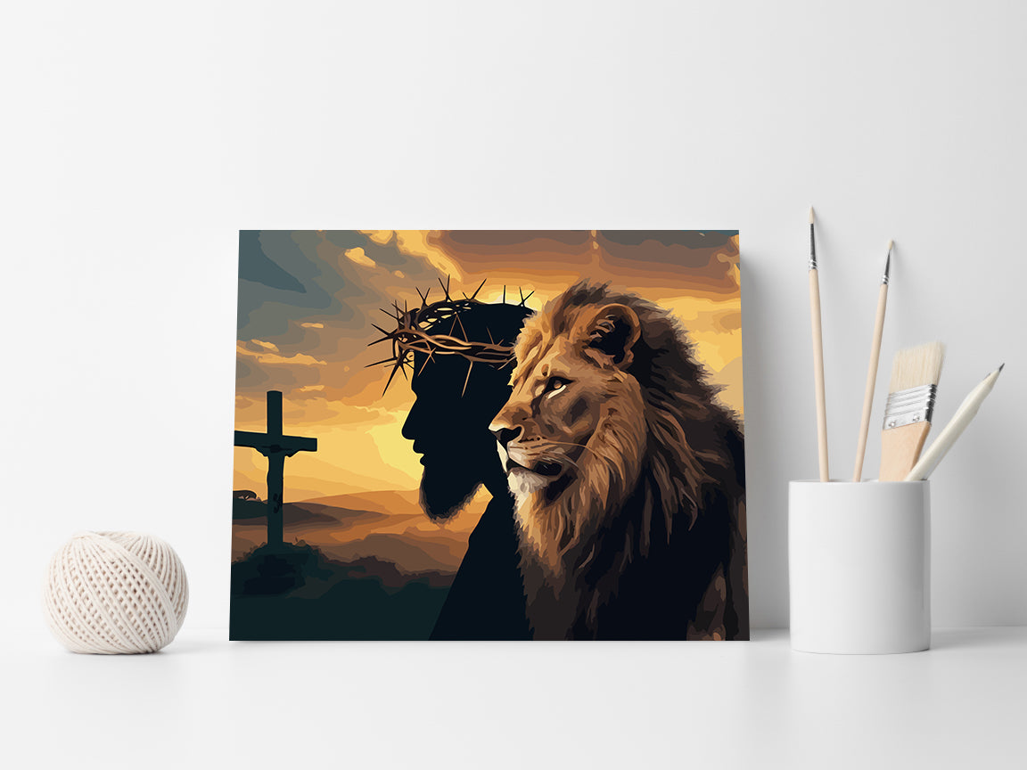 Pictura pe Numere – Leul si Crucea 6296